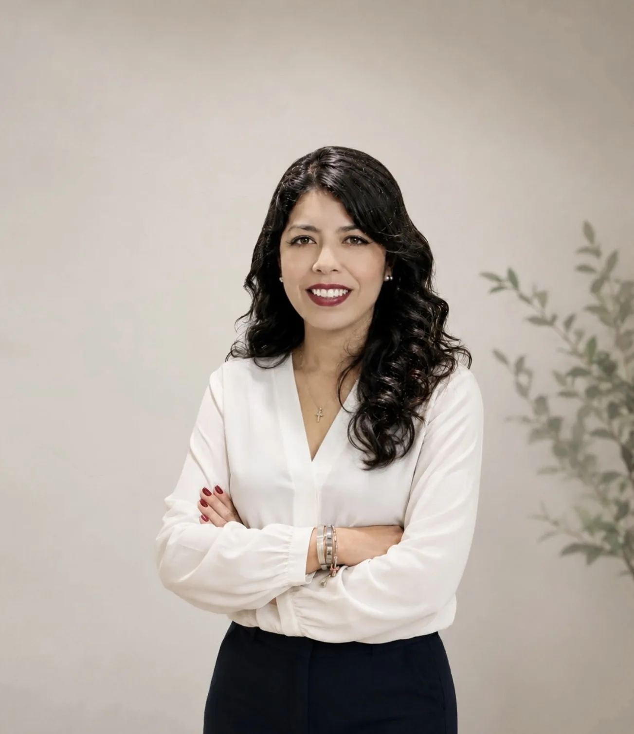 Isabel trabajando